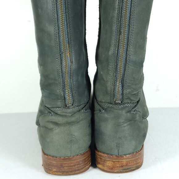 Olukai Women's Holo Lio II US11 Dark Green Leather Back Zip Tall Riding Boots - Picture 9 of 16